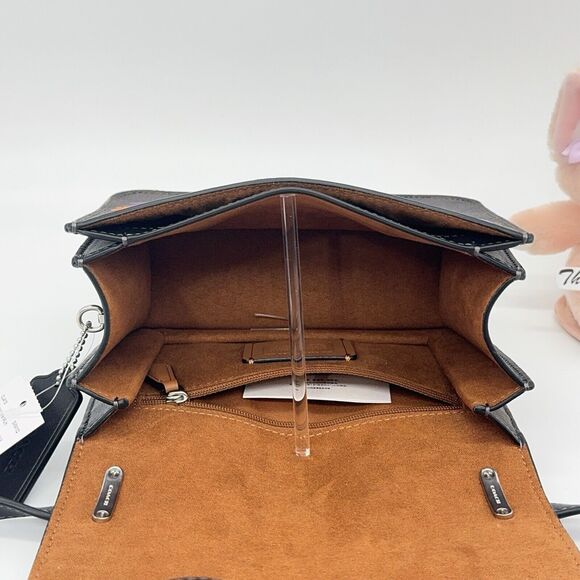 Coach CL415 Morgan Square Crossbody In Signature Canvas With Rose Print NWT $520 - Picture 8 of 12